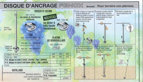Disque d'ancrage FENOX en vente en Normandie 76 et 27