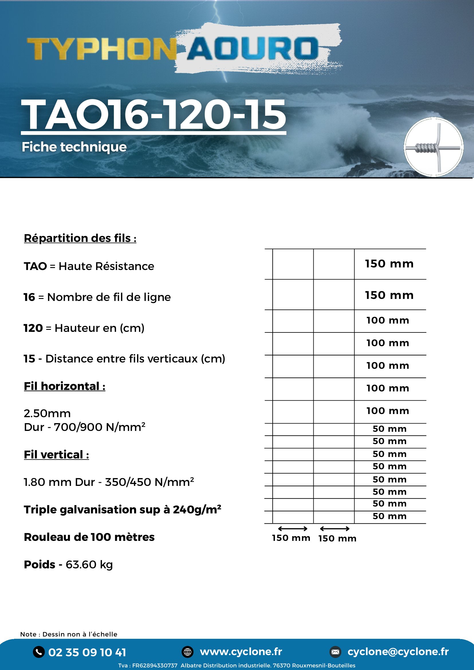 GRILLAGE TYPHON AOURO TAO16-120-15 – Image 2