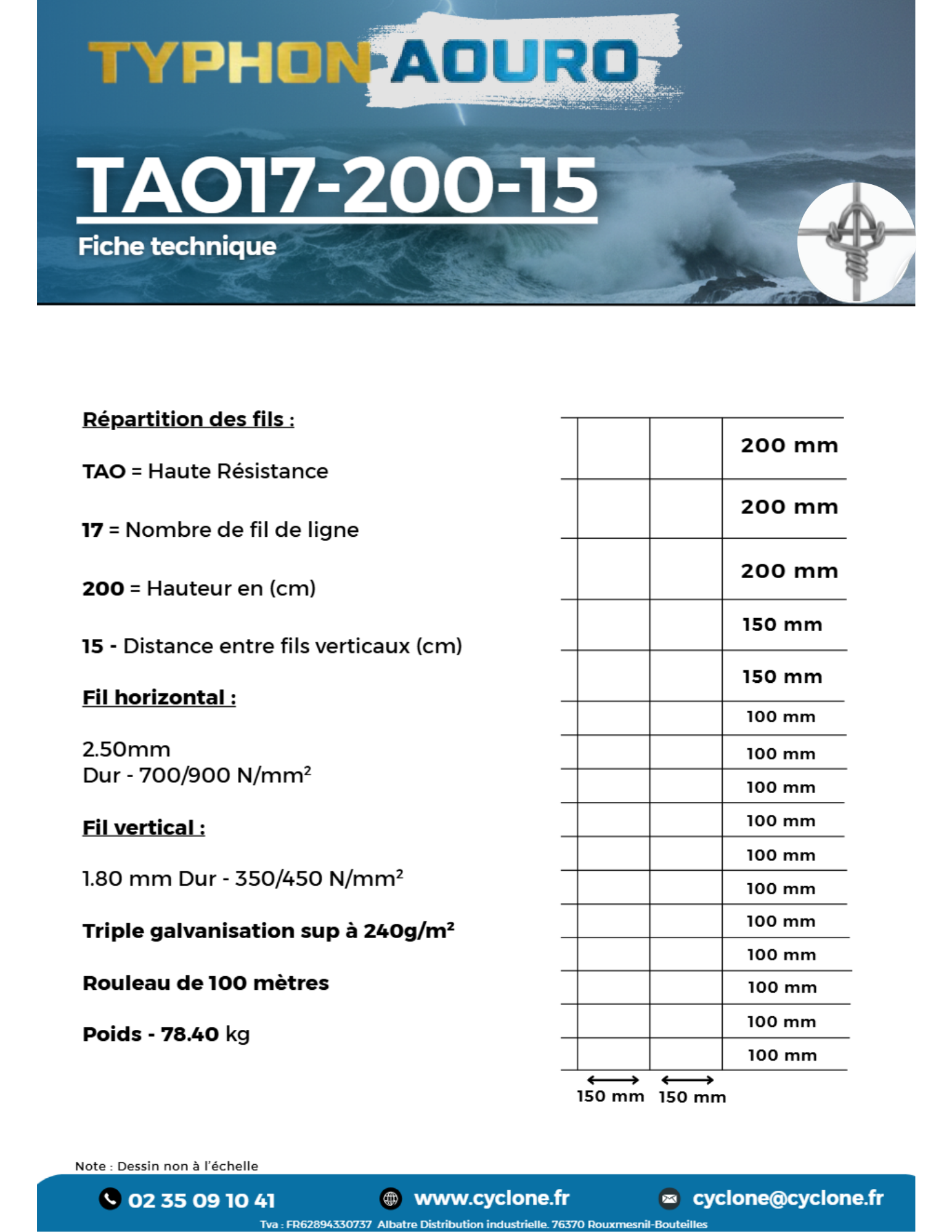 GRILLAGE TYPHON AOURO TAO17-200-15 – Image 3
