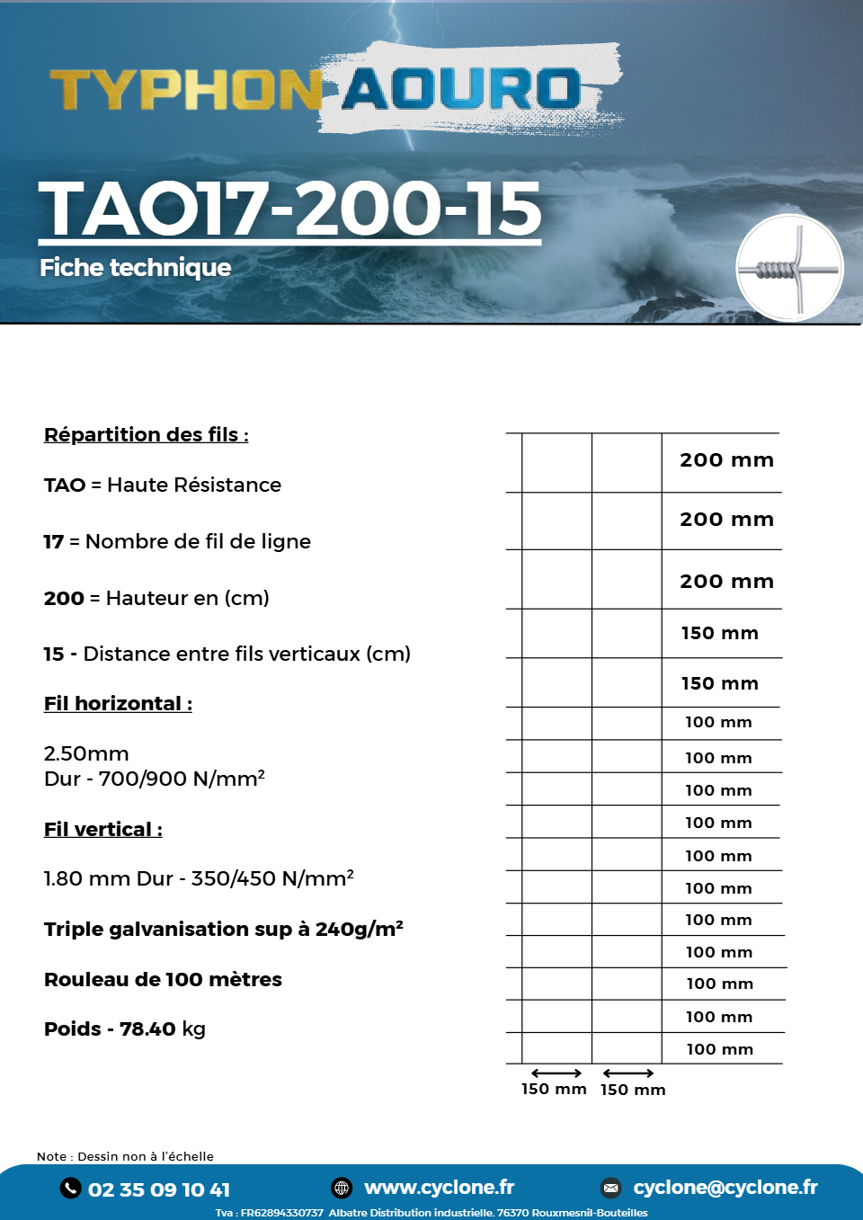 GRILLAGE TYPHON AOURO TAO17-200-15 – Image 2